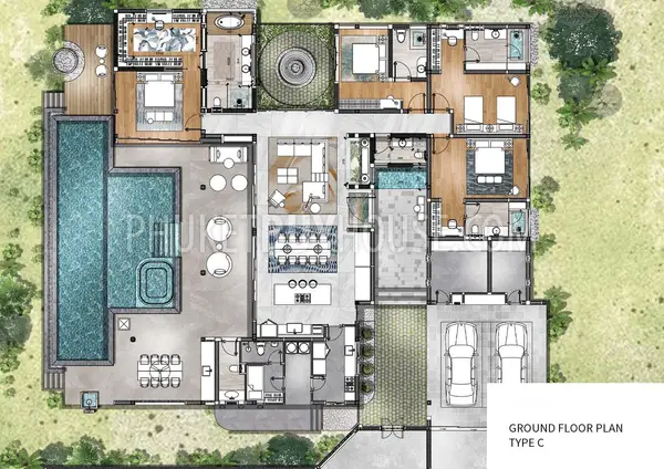 LAY23040: 4-Bedroom Private Pool Villa with Large Land Plot in Layan, Phuket. Photo #2