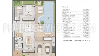 KOH23060: 3-Bedroom Private Pool Villa in Koh Kaew, Phuket. Photo #3