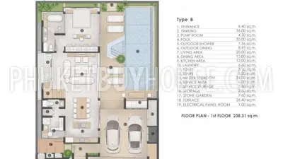KOH23061: 3-Bedroom Private Pool Villa in Koh Kaew, Phuket. Photo #2