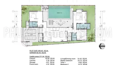 THA23062: 3-Bedroom Private Pool Villa in Pru Jampa, Thalang Phuket. Photo #3