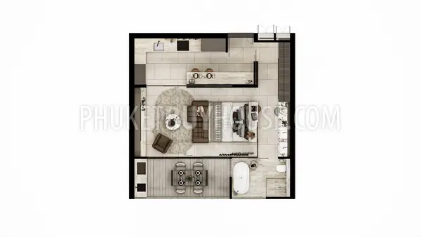 CHE23065: 1-Bedroom Modern Residence in Cherng Talay, Phuket. Photo #4