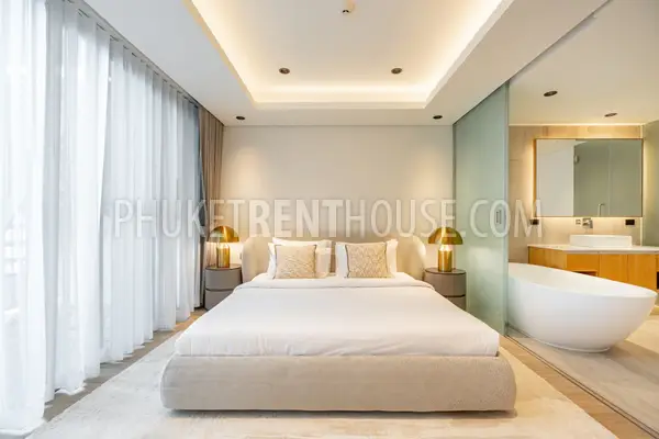 PAT23072: Exclusive 3-Bedroom Sea View Apartment with Large Terrace For Rent in Patong, Phuket. Photo #14