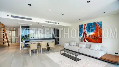PAT23073: 3-Bedroom Sea View Duplex with Courtyard Garden For Rent in Patong, Phuket. Photo #5