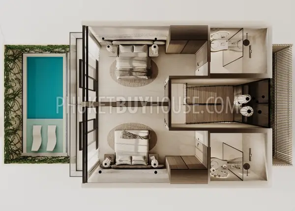 BAN23077: 2-Bedroom Townhouse with Private Pool in Bang Tao, Phuket. Фото #3
