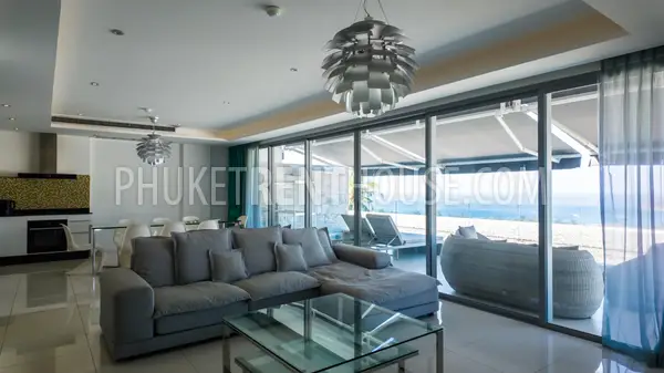 KAT23087: Sea View 2-Bedroom Apartment with Jacuzzi For Rent in Kata, Phuket. Photo #1