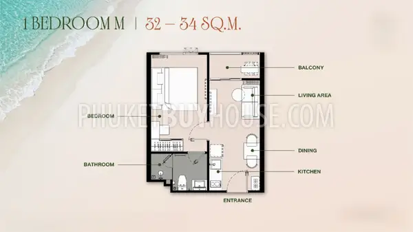 NAY23088: 1-Bedroom Condominium in Nai Yang, Phuket. Photo #2