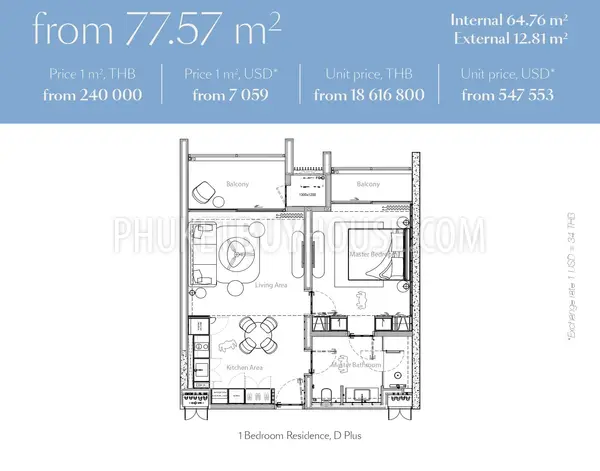 LAY23109: 1-Bedroom Garden View Apartment in Layan, Phuket. Photo #3