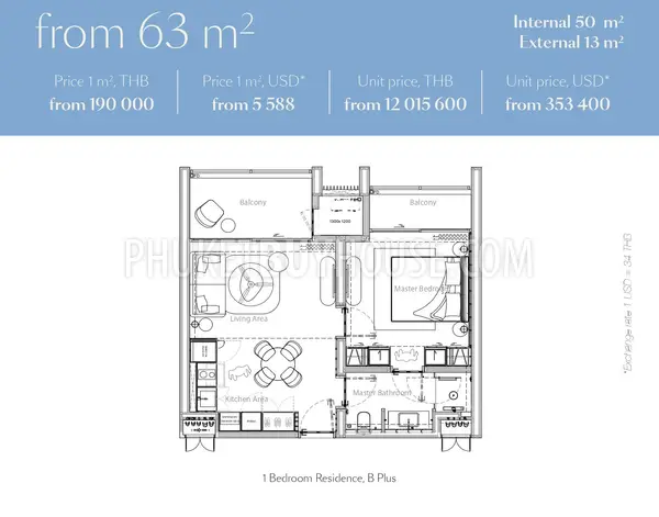 LAY23109: 1-Bedroom Garden View Apartment in Layan, Phuket. Photo #2