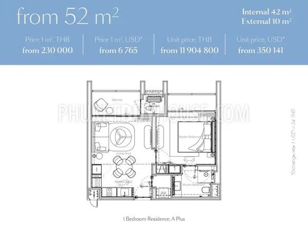 LAY23109: 1-Bedroom Garden View Apartment in Layan, Phuket. Photo #4