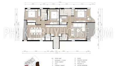 SUR23110: 3-Bedroom Freehold Apartment 300m from Surin Beach. Photo #2