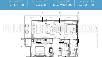 LAY23111: 2-Bedroom Garden View Apartment in Bang Tao, Phuket for Sale. Photo #5