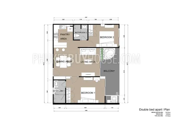RAW23115: 2-Bedroom Deluxe Sea View Apartment in Rawai, Phuket. Photo #3