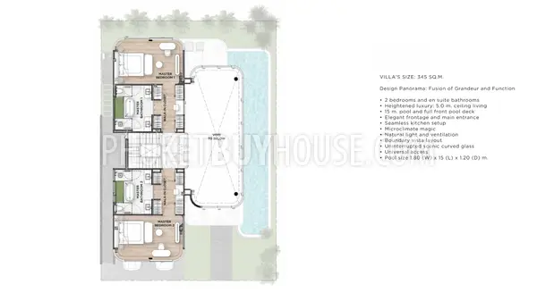 THA23121: 2-Bedroom Private Pool Villa with Forest Views in Thalang, Phuket. Photo #3
