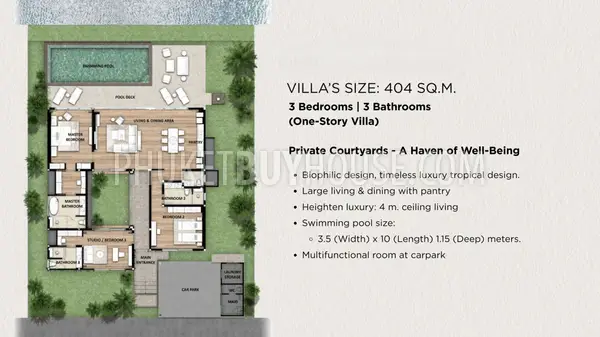 THA23122: 3-Bedroom Private Pool Villa in a Forest Setting, Thalang, Phuket. Photo #2