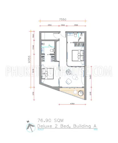 BAN22368: Stylish 2 Bedroom Condominiums with Breathtaking Views and Prime Location in Bang Tao. Fotoğraf #14