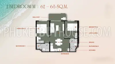 NAY23090: 2-Bedroom Pet-Friendly Condominium in Nai Yang, Phuket. Photo #4