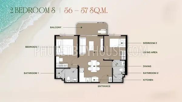 NAY23090: 2-Bedroom Pet-Friendly Condominium in Nai Yang, Phuket. Fotoğraf #3