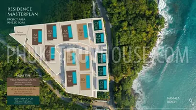 KAM23091: 3-Bedroom Sea View Pool Villa with Rooftop Terrace in Kamala, Phuket. Photo #2