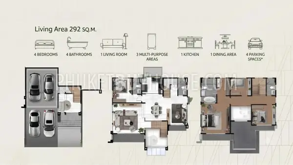 KTH23165: 4-Bedroom Smart Home in Kathu, Phuket. Photo #3