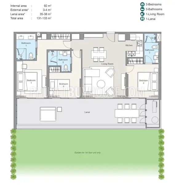 LAG23167: 3-Bedroom Beachfront Apartment in Laguna, Phuket. Photo #2