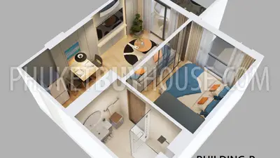 NAT22791: Seafront Studio Living Steps from Naithon Beach with Rooftop Amenities. Photo #3