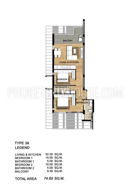 BAN23145: 2-Bedroom Pool Residence near Bang Tao Beach, Phuket. Photo #2