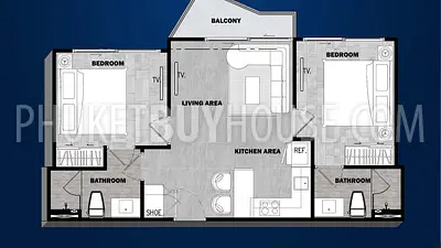 PHU21729: Two Bedroom Apartment near Phuket Town. 照片 #3