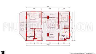 BAN7167: Two Bedroom Apartment with Garden View in Bang Tao. Photo #10