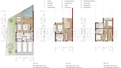 BAN23178: 3-Bedroom Private Pool Townhome in Bang Tao, Phuket. Photo #17