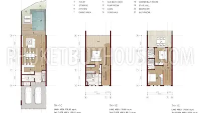 BAN23178: 3-Bedroom Private Pool Townhome in Bang Tao, Phuket. Photo #16