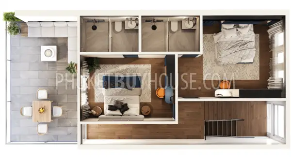 BAN23178: 3-Bedroom Private Pool Townhome in Bang Tao, Phuket. Photo #4