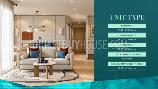 KAR23180: 2-Bedroom Condominium Near Karon Beach with Rooftop Pools Phuket. Photo #7