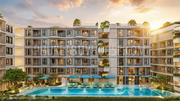 KAR23180: 2-Bedroom Condominium Near Karon Beach with Rooftop Pools Phuket. Photo #8