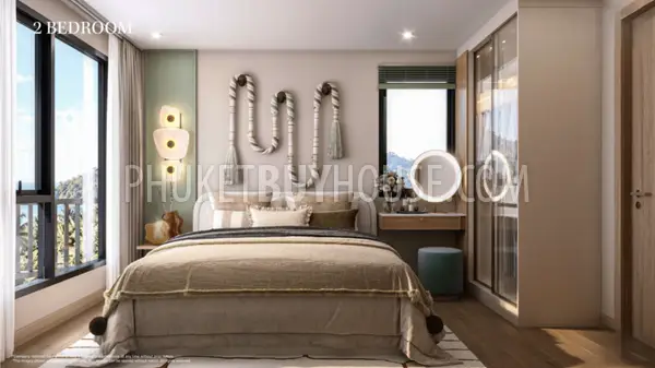 KAR23180: 2-Bedroom Condominium Near Karon Beach with Rooftop Pools Phuket. Photo #5