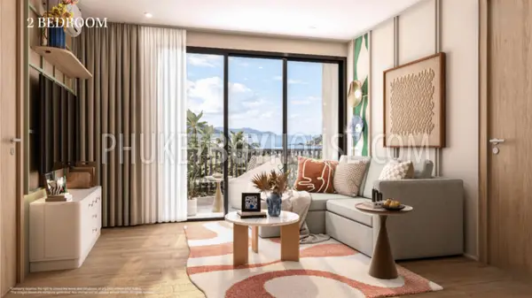 KAR23180: 2-Bedroom Condominium Near Karon Beach with Rooftop Pools Phuket. Photo #4