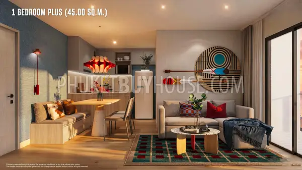 KAT23182: 1-Bedroom Plus Apartment with Extra Living Space in Kata, Phuket. Photo #5