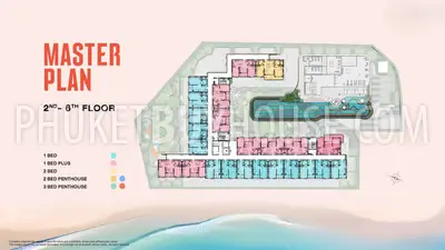 KAT23183: 2-Bedroom Penthouse with Private Rooftop in Kata, Phuket. 照片 #16