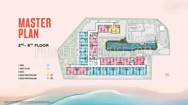 KAT23183: 2-Bedroom Penthouse with Private Rooftop in Kata, Phuket. 照片 #16