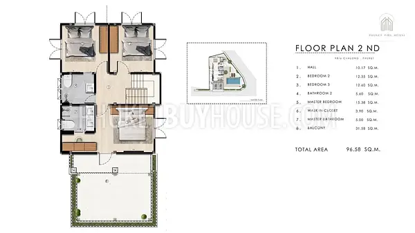 CHA21746: Pool Villa with 4 Bedrooms in Chalong. Photo #10