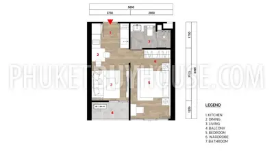 BAN21753: One Bedroom Apartment with Pool Access in Bang Tao. 照片 #27