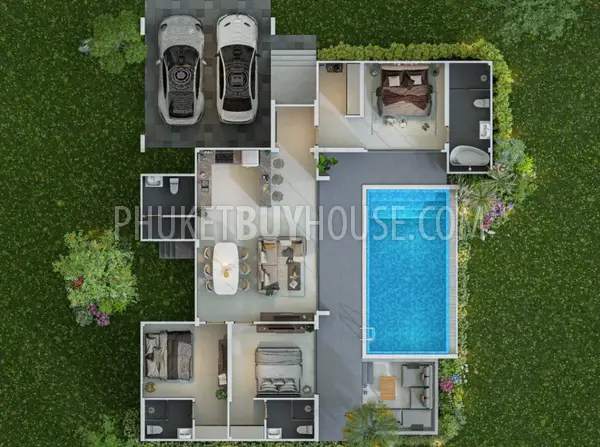 TAL21721: Inexpensive Three Bedroom Villas in Thalang. Photo #14