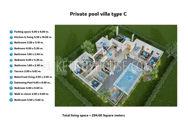 TAL21721: Inexpensive Three Bedroom Villas in Thalang. Photo #12
