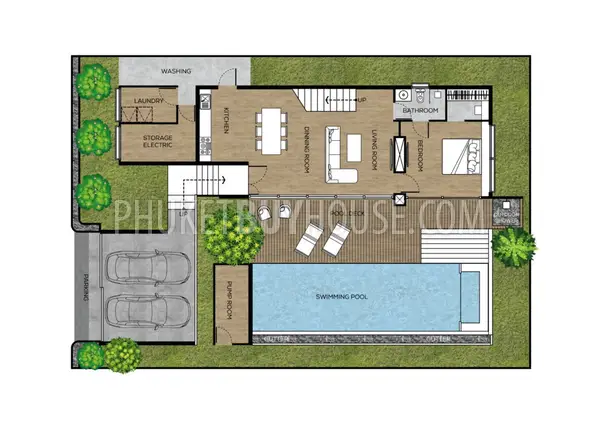 KAM4298: Brand New Luxury Sea View 3 Bedroom Villa in Kamala. Photo #3