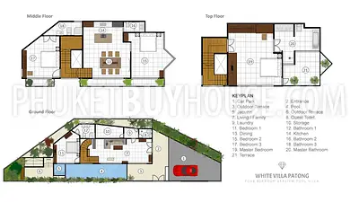 PAT21801: Four Bedroom Seaview Villa in Patong. Photo #2