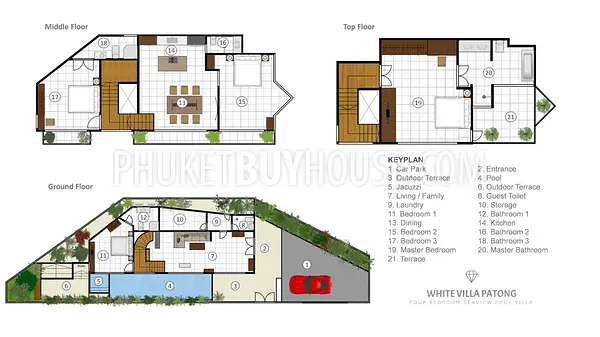 PAT21801: Four Bedroom Seaview Villa in Patong. 照片 #2