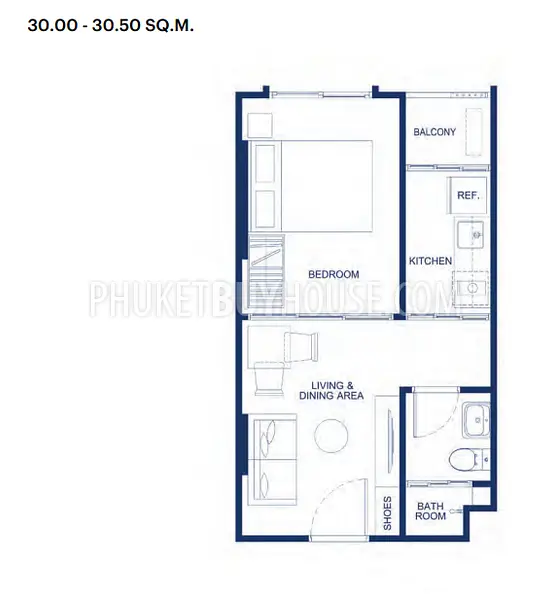 KTH21816: One Bedroom Apartment Close to Phuket Town. Photo #5