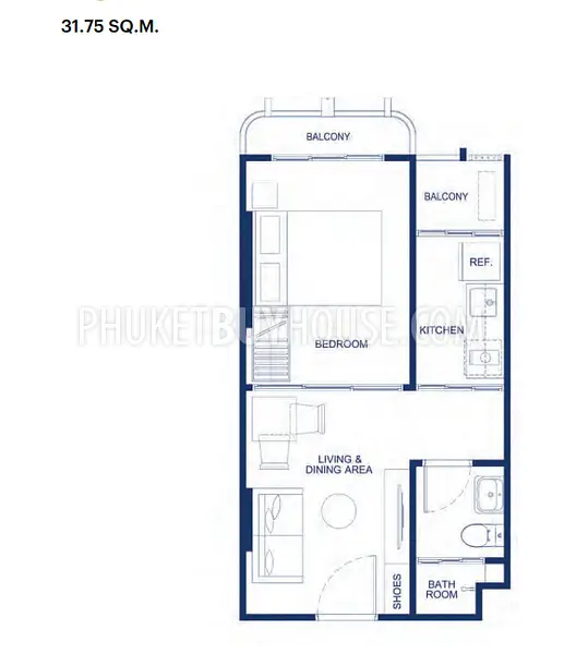 KTH21816: One Bedroom Apartment Close to Phuket Town. Photo #6