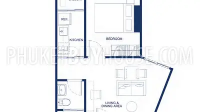 KTH21816: One Bedroom Apartment Close to Phuket Town. Photo #4
