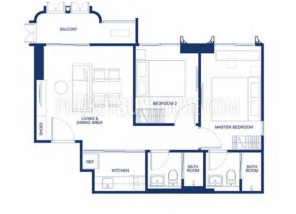 KTH21818: Two Bedroom Apartment in Kathu Area. Photo #3