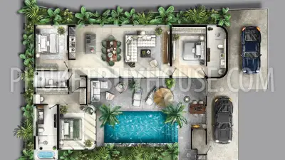 BAN7201: Family 3-Bedroom Pool Villa in Bang Tao. Photo #2